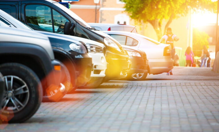 cars parked in an office car park