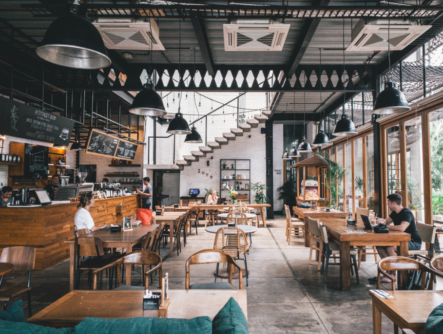 Empty modern restaurant