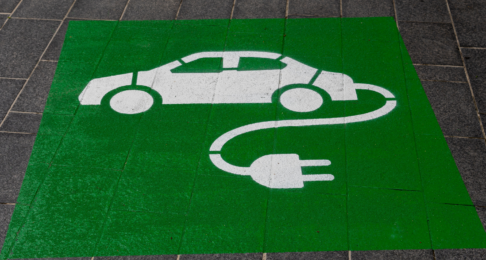 Electric charging parking space