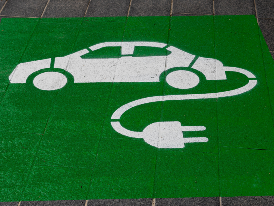 Electric charging parking space