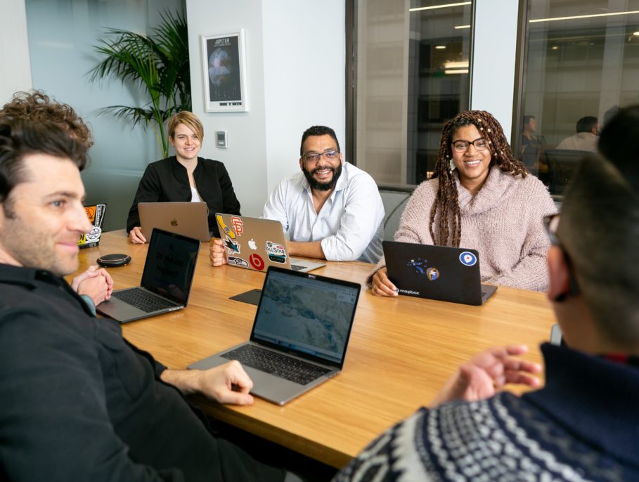 Woman chairing a meeting in a boardroom