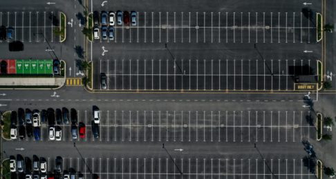 A large open car park