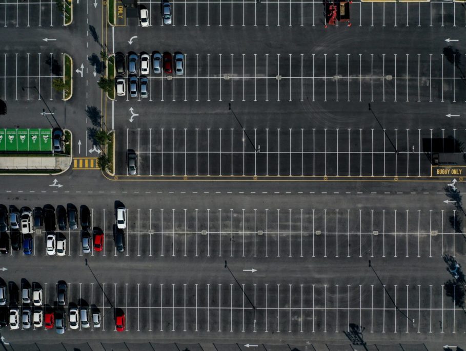 A large open car park