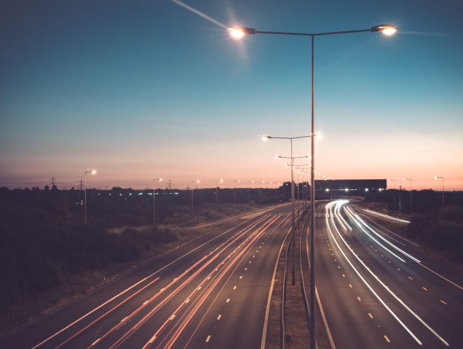 Motorway at night