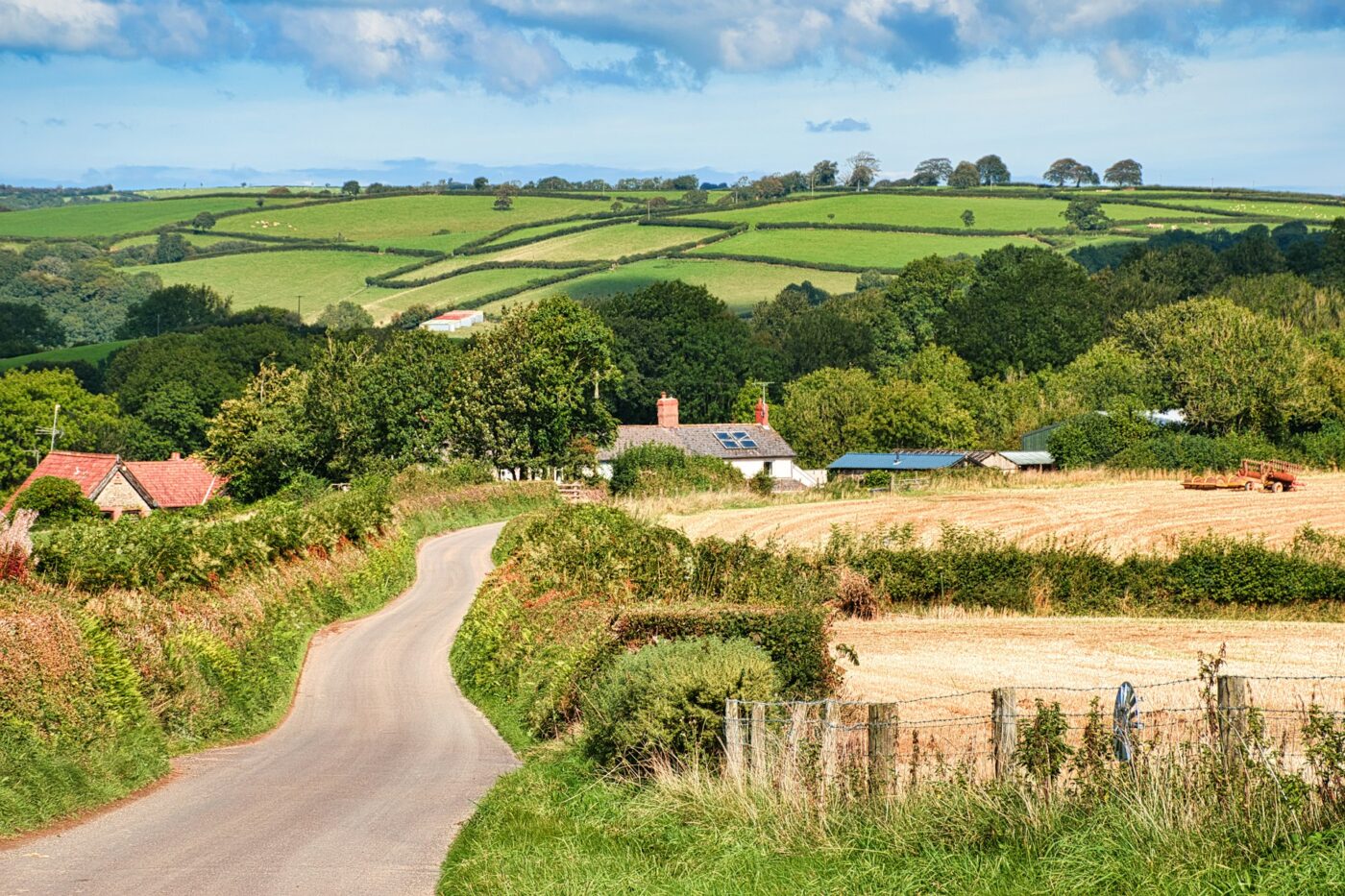 Exmoor Devon, winding country road