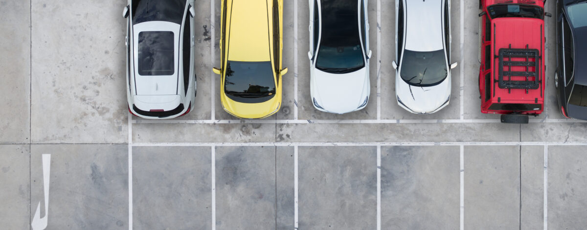 Birds Eye View Cars Parked