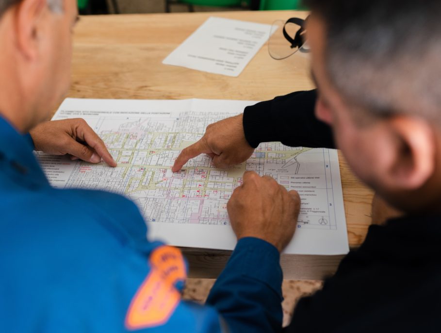 Engineers working together on a project